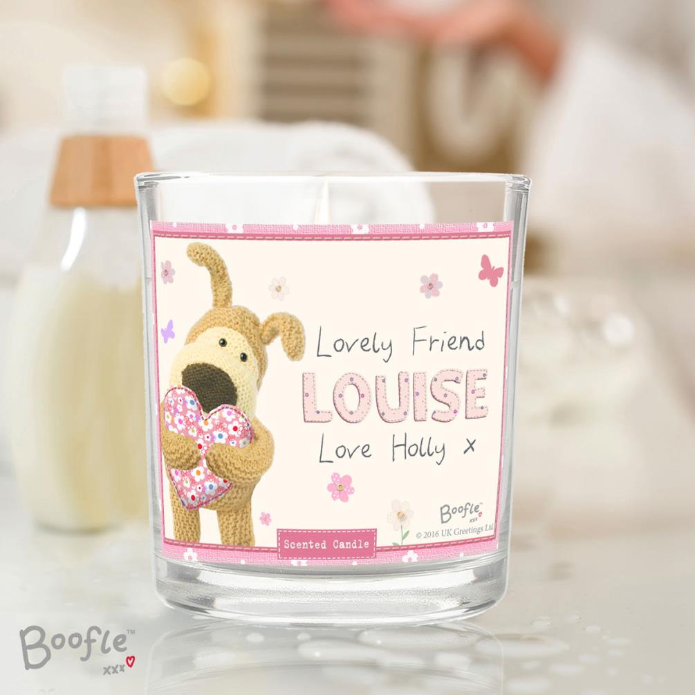 Personalised Boofle Flowers Scented Jar Candle Extra Image 3